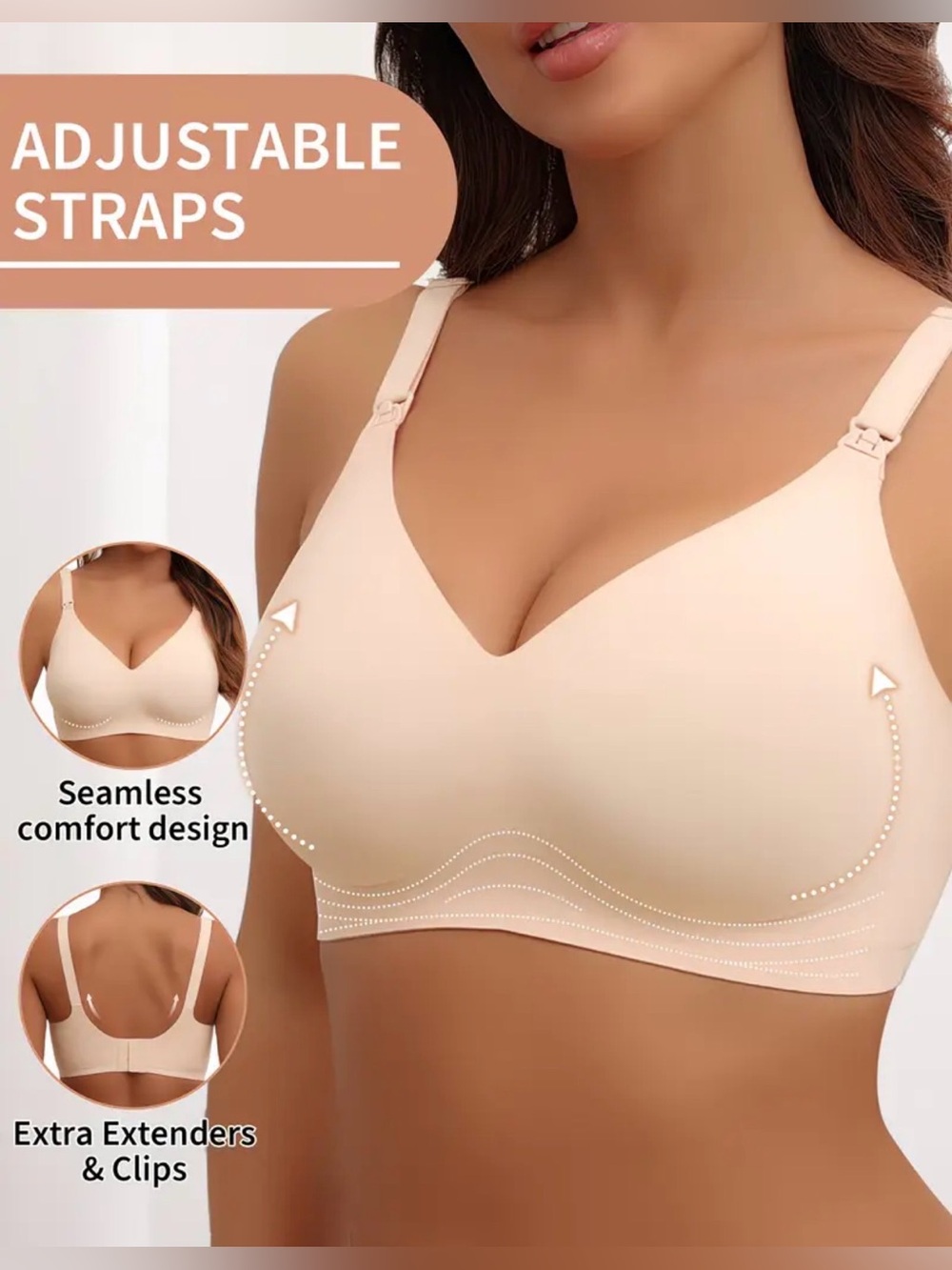 As Fairy Abricot Maternity Nursing Bra M NWT